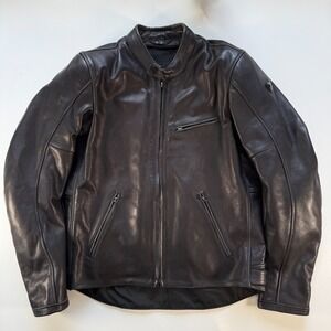 Rev'It Rino Leather Motorcycle Jacket Mens Brown 50 Seesmart CE 1 Elbow Shoulder